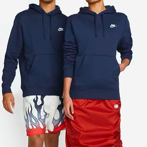 LAST CHANCE ❤️ Men’s Women’s Nike Fleece Pullover Hoodie Midnight Navy/Midnight - Picture 6 of 10